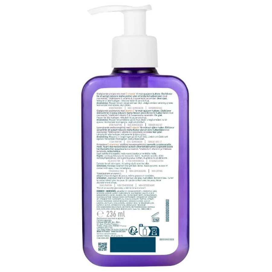 Гель для вмивання CeraVe Hydrating Cleanser з вітаміном С для надання сяяння та вирівнювання тону шкіри, 236 мл : ціни та характеристики