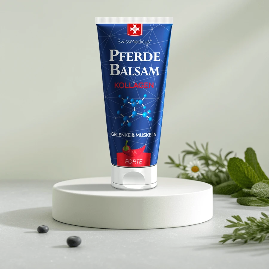 Гель для тела SwissMedicus Pferdebalsam wärmend mit Meereskollagen Forte эмульсионный с морским коллагеном, гиалуроновой кислотой и 25 травами, 200 мл: цены и характеристики