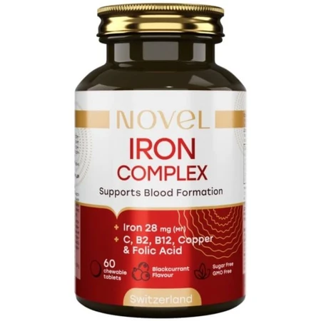 Железо Комплекс 28 мг Novel Iron Complex, 60 жевательных таблеток: цены и характеристики