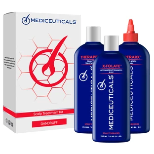Набір Mediceuticals (Шампунь X-Folate 250ml, Кондиціонер Therapeutic 250ml, Очищувальний догляд TheraRx 250ml) від лупи