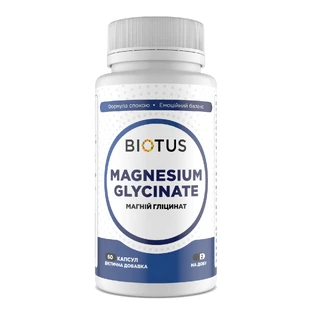 Магний глицинат, Magnesium Glycinate, Biotus, 250 мг, 60 капсул