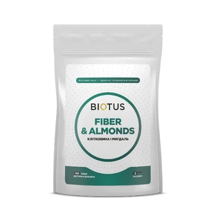 Клетчатка и миндаль, Fiber & Almonds, Biotus, 150 г