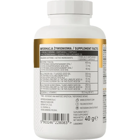 OstroVit Omega 3-6-9, 30 капсул: ціни та характеристики
