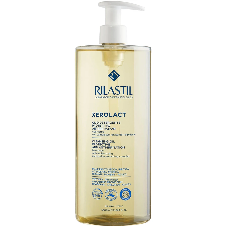 Масло для лица и тела Rilastil Xerolact очищающее, для очень сухой кожи, 1000 мл: цены и характеристики