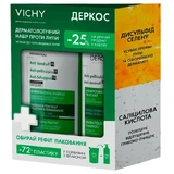 Дерматологічний набір Vichy Dercos Anti-Dandruff проти лупи для нормального та жирного волосся: Шампунь, 390 мл + Рефіл, 390 мл