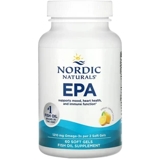 ЭПК (эйкозапентаеновая кислота) Nordic Naturals EPA, 60 гелевых капсул