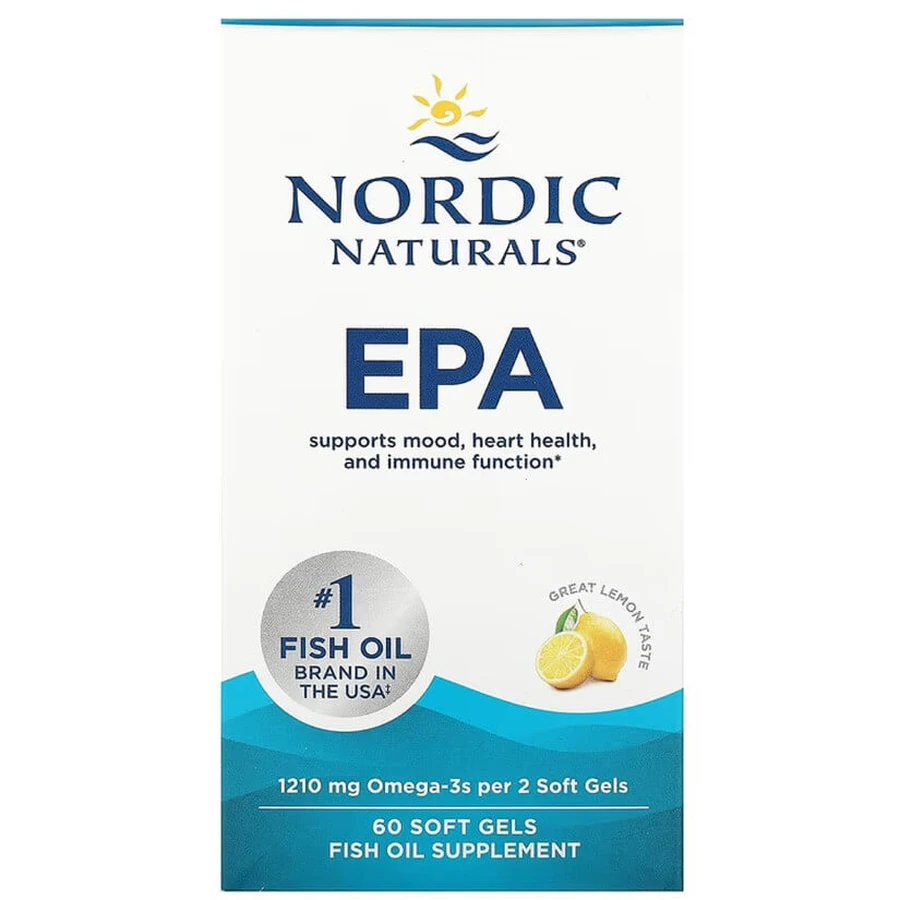 ЭПК (эйкозапентаеновая кислота) Nordic Naturals EPA, 60 гелевых капсул: цены и характеристики