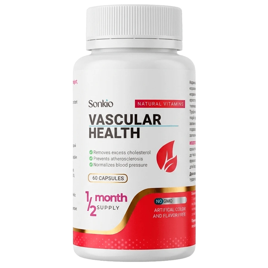 Комплекс для сосудов Sonkio Vascular Health, 60 капсул: цены и характеристики