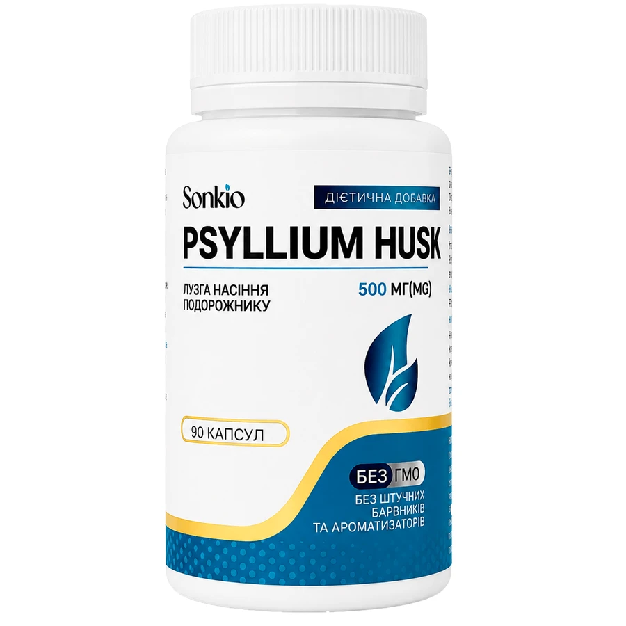 Подорожник Sonkio Psyllium Husk, 90 капсул: ціни та характеристики