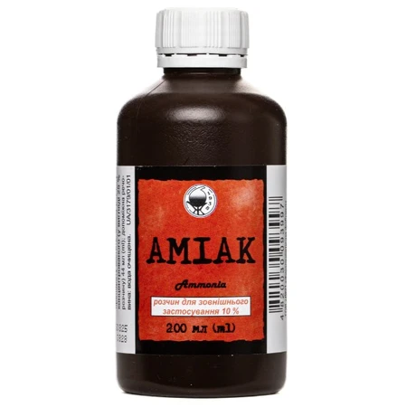 Аммиак 10 % раствор для наружного применения флакон, 200 мл: цены и характеристики