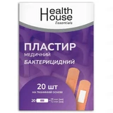 Пластырь медицинский бактерицидный Health House Essentials на тканевой основе размер 2,5 см х 7,2 см, 20 штук