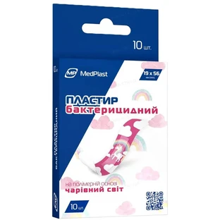 Пластырь бактерицидный MP MedPlast детский Волшебный мир, 10 шт.