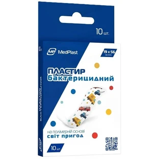 Пластир бактерицидний MP MedPlast дитячий Світ пригод 10 шт.