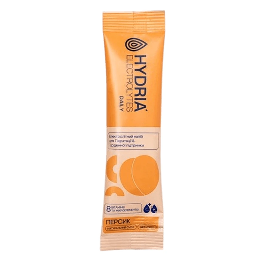 Электролиты Hydria Electrolytes Daily со вкусом персика, стик 5 г, №5: цены и характеристики