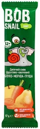 Снек Bob Snail Baby фруктово-овочевий для дітей з 12 місяців Яблуко-Морква-Груша, 17 г