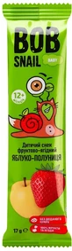 Снек Bob Snail Baby фруктово-ягідний для дітей з 12 місяців Яблуко-Полуниця, 17 г