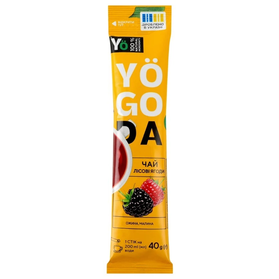 Чай-концентрат Yogoda лесные ягоды с ежевикой и малиной, 40 г: цены и характеристики