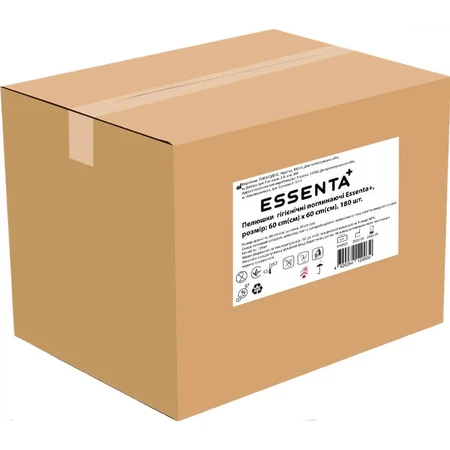 Пеленки поглощающие Essenta+ 60х60 см, 180 шт.: цены и характеристики