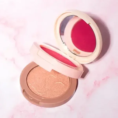 J.Cat Beauty 2 в 1 Piece of Cake Blush + Highlighter, рум’яна та хайлайтер 2 в 1 105 One in a melon, 12,1 г: ціни та характеристики