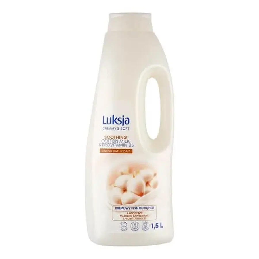 Luksja Creamy &amp; Sofrt, кремовий засіб для купання, заспокійливе бавовняне молочко та провітамін B5, 1,5 л: ціни та характеристики