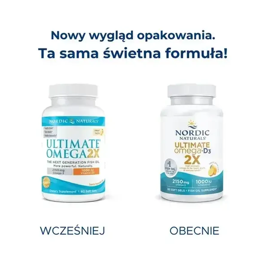 Nordic Naturals, Ultimate Omega 2X з вітаміном D3 2150 мг, лимонний смак, капсули, 60 шт.: ціни та характеристики