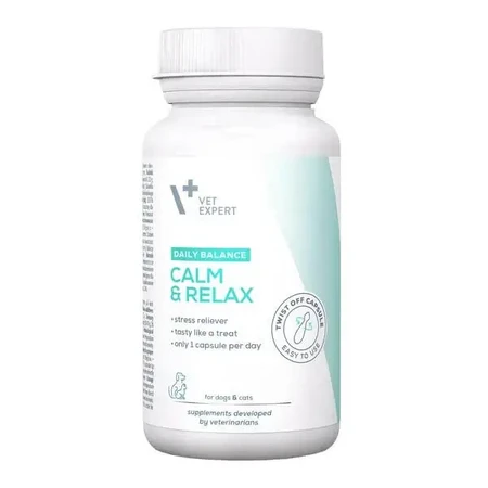 Vet Expert Calm&amp;relax, препарат для снятия симптомов стресса у собак и кошек, капсулы с откручивающейся крышкой, 30 шт.: цены и характеристики
