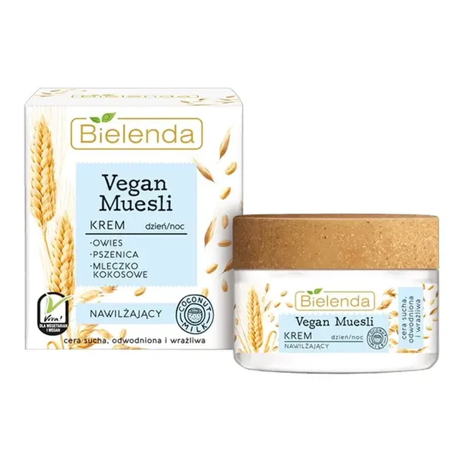 Bielenda, Vegan Muesli, Пшеница + Овес + Кокосовое молочко, увлажняющий крем, 50 мл: цены и характеристики