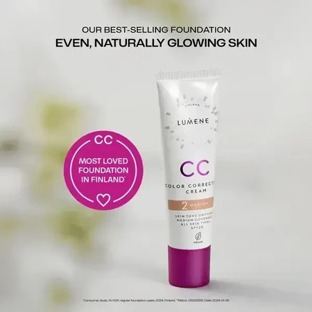 Lumene CC Color Correcting Cream, коригувальний крем CC SPF 20, 3 (W), 30 мл: ціни та характеристики