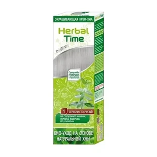 Herbal Time, натуральна хна для волосся, № 01 сріблястий блонд, 75 мл