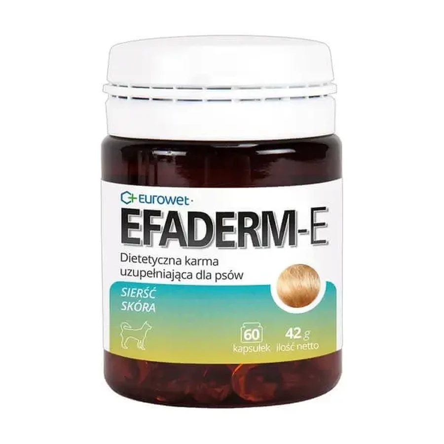 Efaderm-E, диетический корм-добавка для собак, капсулы, 60 шт.: цены и характеристики