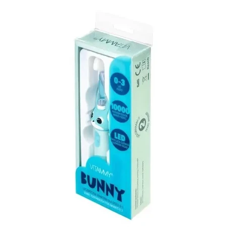 Vitammy Bunny, звукова зубна щітка для дітей віком 0–3 роки, світло-блакитна, 1 шт.: ціни та характеристики