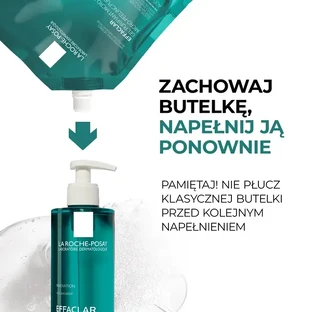 La Roche-Posay Effaclar, микропилинг-гель для очищения кожи лица и тела, заправка, 400 мл