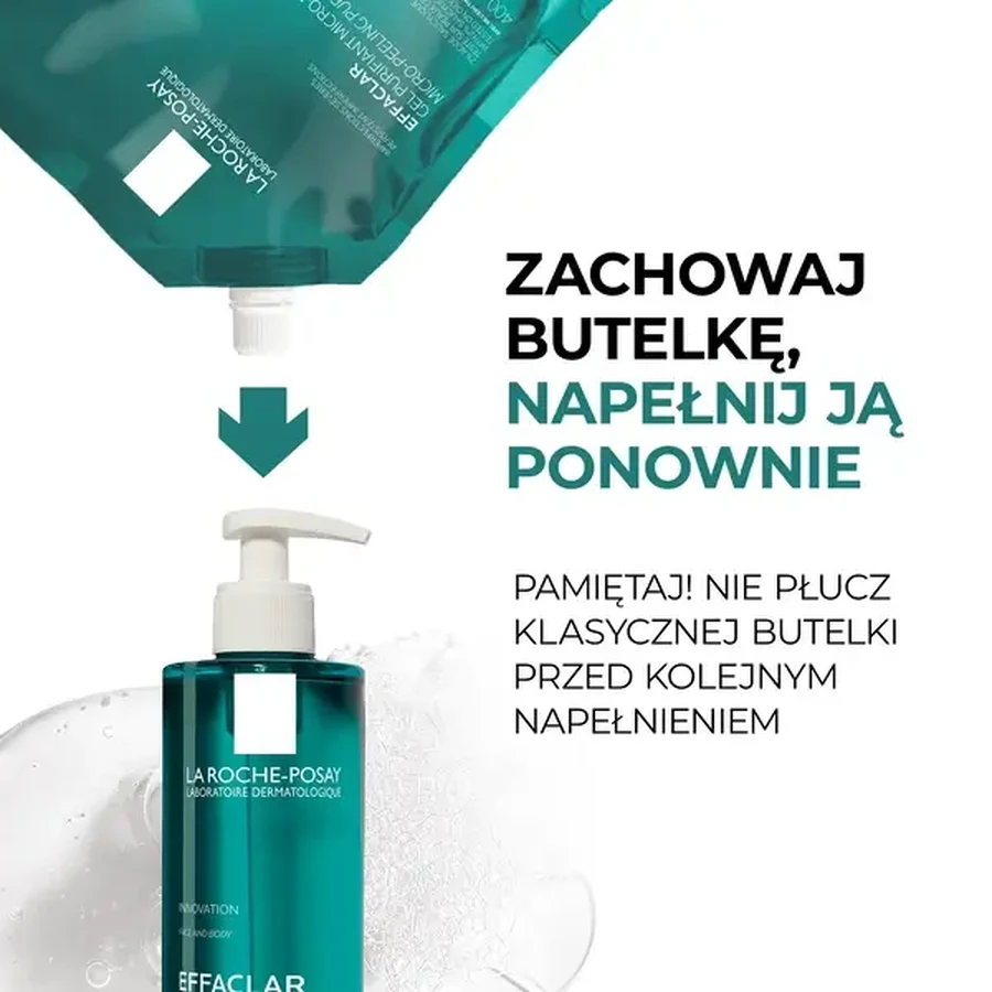La Roche-Posay Effaclar, микропилинг-гель для очищения кожи лица и тела, заправка, 400 мл: цены и характеристики