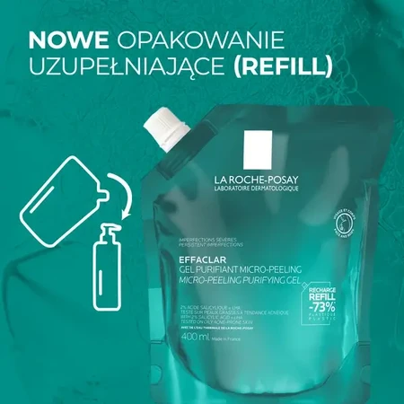 La Roche-Posay Effaclar, микропилинг-гель для очищения кожи лица и тела, заправка, 400 мл: цены и характеристики