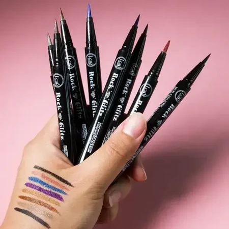 J.Cat Beauty, Rock N’ Glitz Diamond Dazzle Liquid Liner 101, жидкая подводка для глаз с бриллиантовым блеском, 0,85 г: цены и характеристики