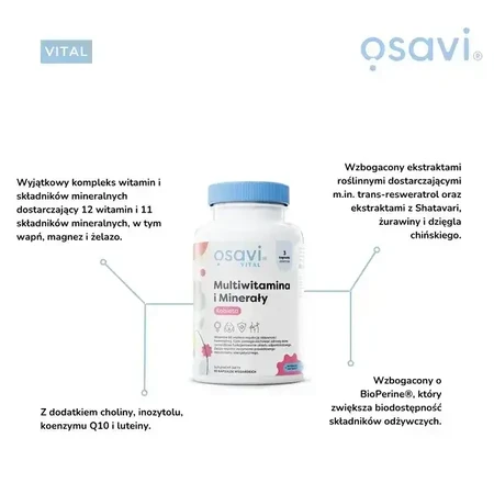 Osavi «Мультивітаміни та мінерали для жінок», тверді капсули, 180 шт.: ціни та характеристики
