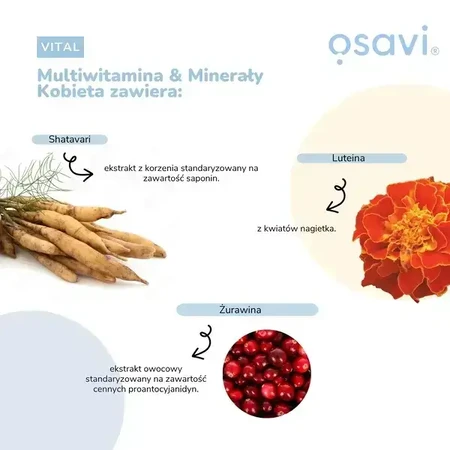 Osavi «Мультивітаміни та мінерали для жінок», тверді капсули, 180 шт.: ціни та характеристики