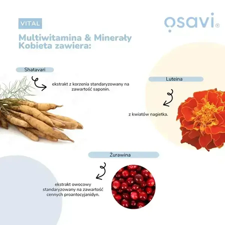 Osavi «Мультивітаміни та мінерали для жінок», тверді капсули, 180 шт.: ціни та характеристики