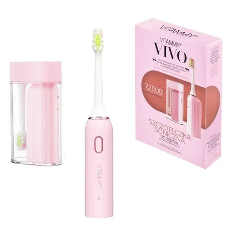 Vitammy Vivo, звуковая зубная щетка с чехлом, розового цвета, 1 шт.: цены и характеристики