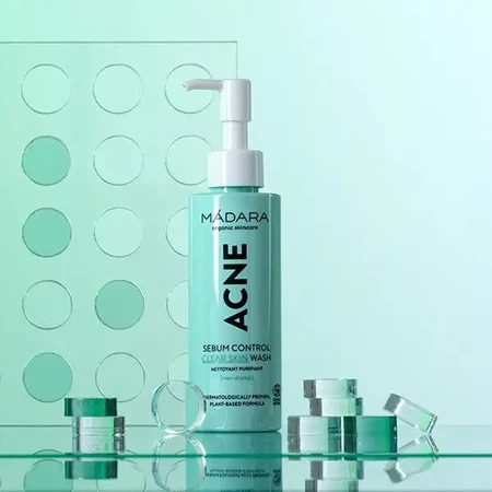 Madara Acne Sebum Control Clear Skin Wash, очищувальний гель для жирної та проблемної шкіри, 140 мл: ціни та характеристики