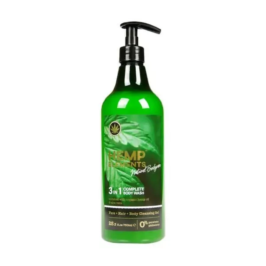 Hemp Elements, гель для душа «3 в 1» с конопляным маслом, 750 мл: цены и характеристики