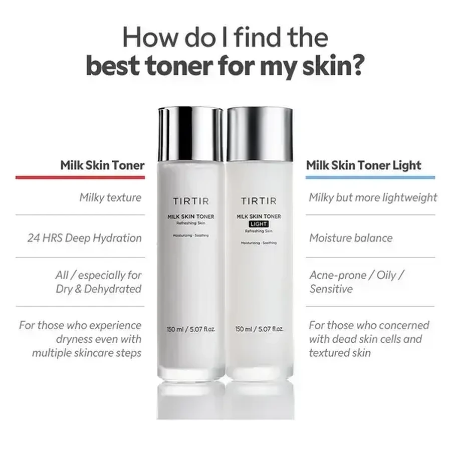 Tirtir Milk Skin Toner Light, легкий тонік для обличчя, 150 мл: ціни та характеристики