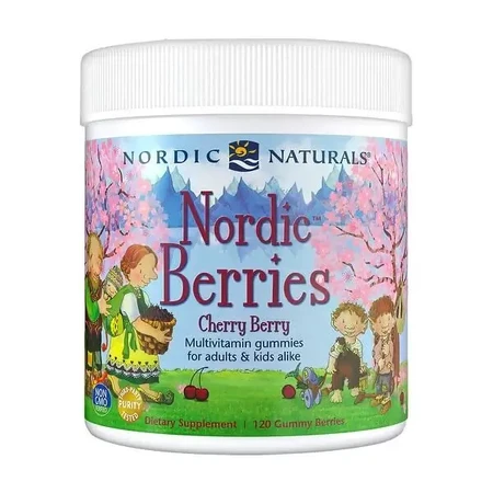 Nordic Berries Multivitamin, Cherry Berry, желейні цукерки, 120 шт.: ціни та характеристики