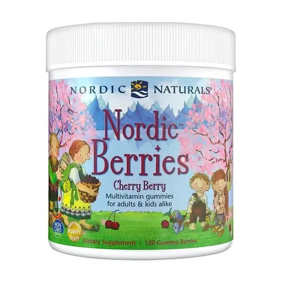 Nordic Berries Multivitamin, Cherry Berry, желейні цукерки, 120 шт.: ціни та характеристики