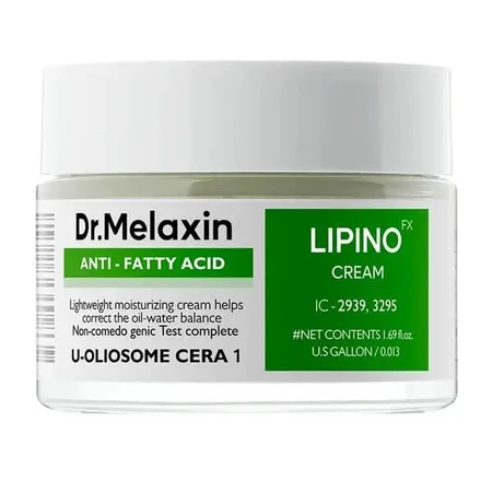 Dr.Melaxin Lipino Cream, легкий крем проти кислоти, 50 мл: ціни та характеристики