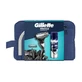 Набір Gillette: бритва Mach3 + лезо, 1 шт. + Series, очищувальний гель для гоління, 75 мл