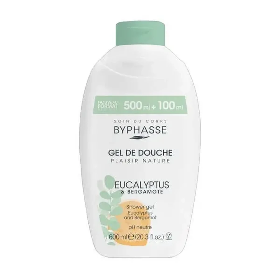Byphasse Plaisir Nature, гель для душа с эвкалиптом и бергамотом, 600 мл: цены и характеристики