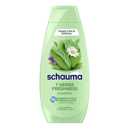 Schauma 7 Herbs Freshness, трав'яний шампунь для нормального та жирного волосся, 400 мл: ціни та характеристики