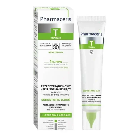 Pharmaceris T Sebostatic Day, противугровий нормалізуючий крем, SPF 30, 40 мл: ціни та характеристики