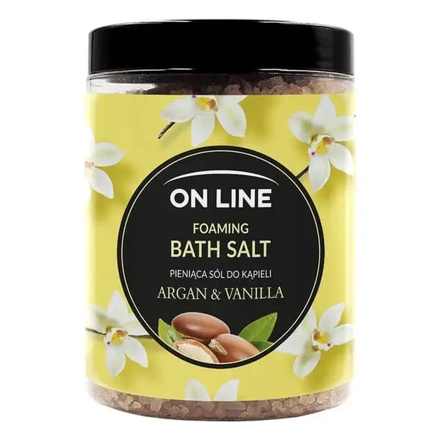 On Line, пенящаяся соль для ванны «Аргана и ваниль», 1,2 кг: цены и характеристики